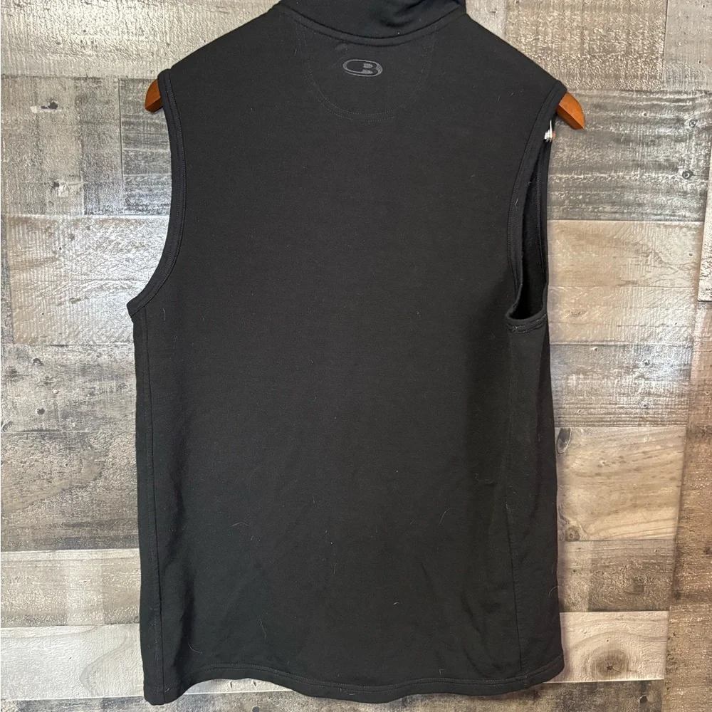 Icebreaker Merino Wool Men's Black Zip Vest Large